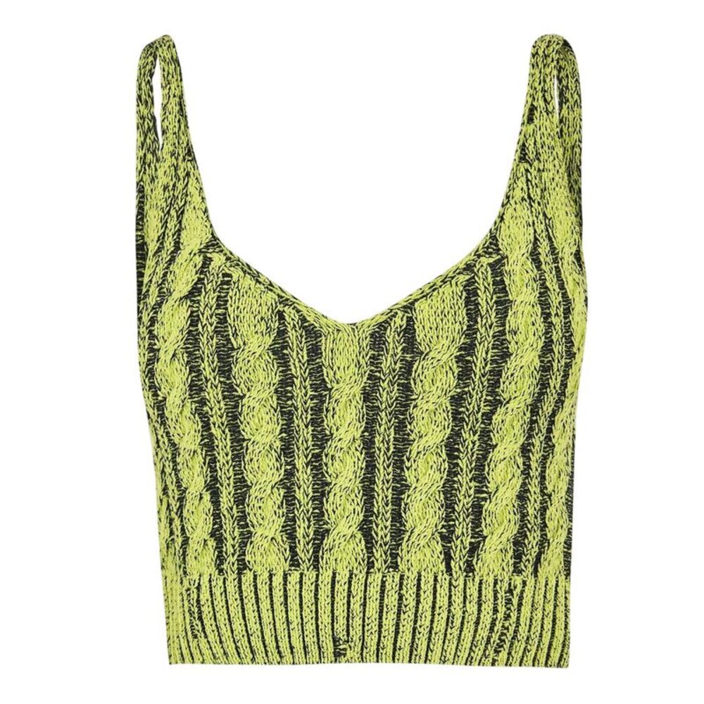 Diesel Womens/Ladies Milos Cable Knit Bralette / Green